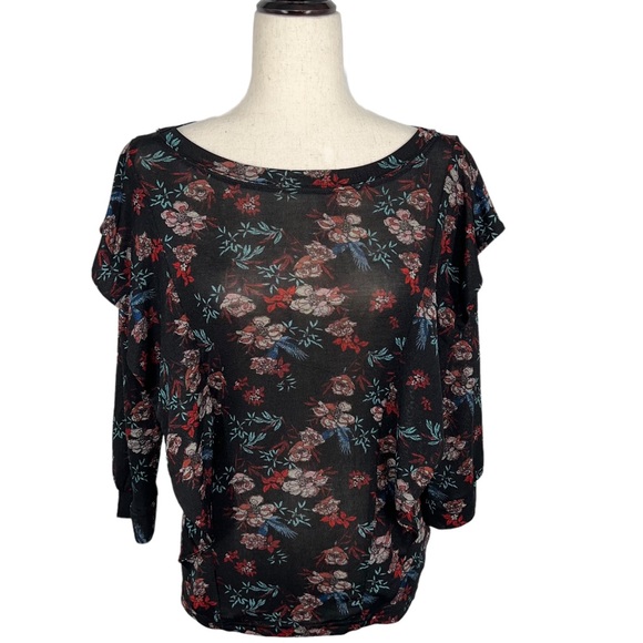 Free People Dock Street Red Floral Top Size a extra Small - Picture 2 of 14